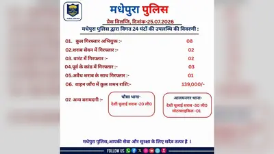 मधेपुरा पुलिस का एक्शन मोड, 24 घंटे में 8 गिरफ्तार, शराबबंदी अभियान में 50 लीटर देसी शराब जब्त