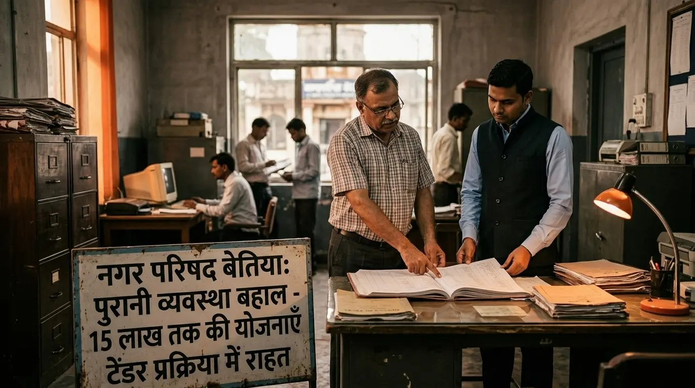 बेतिया में नगर निकायों को बड़ी राहत, 15 लाख तक की योजनाओं के लिए पुरानी व्यवस्था बहाल