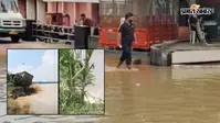 नदी की कटान में समाया स्कूल, 100 बीघा फसल बर्बाद , यूपी के 25 जिलों में बारिश का अलर्ट