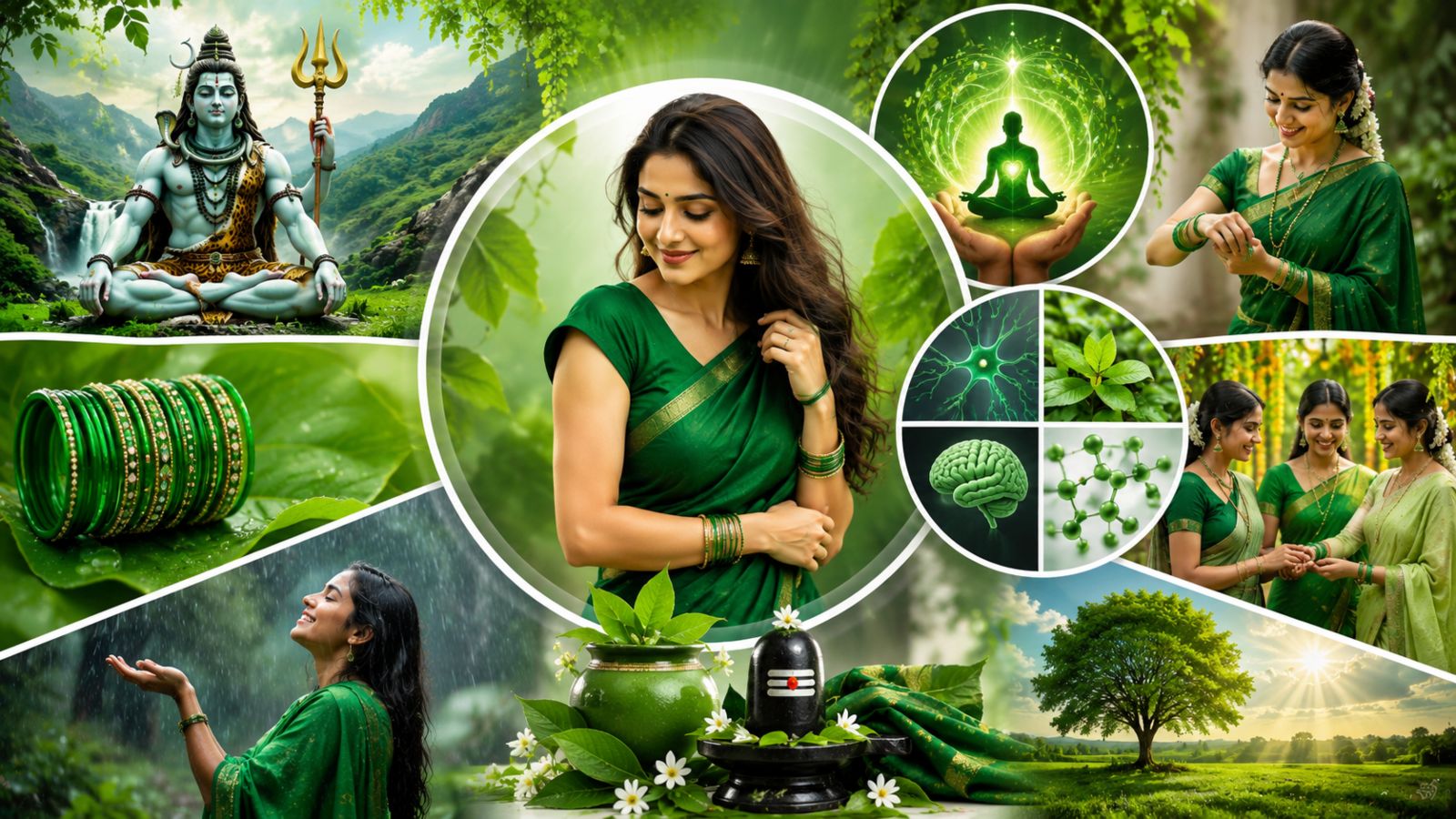 why wear green in sawan