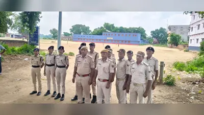 औरंगाबाद: प्रदर्शन की आशंका पर अलर्ट रही दाउदनगर पुलिस, विभिन्न जगहों पर पुलिस बल की तैनाती