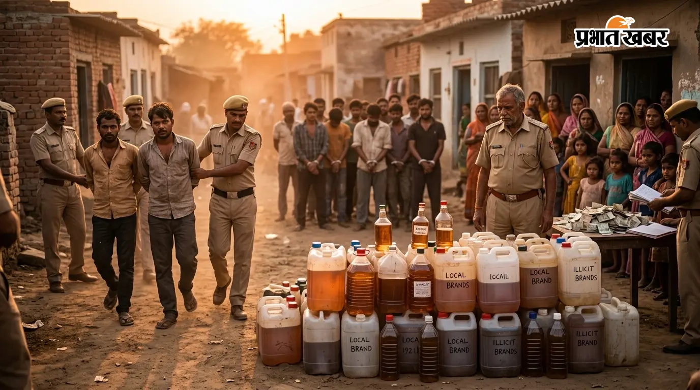 एक दिन में पुलिस की बड़ी कार्रवाई, 17 गिरफ्तार, 92 लीटर शराब जब्त, 27 हजार का जुर्माना