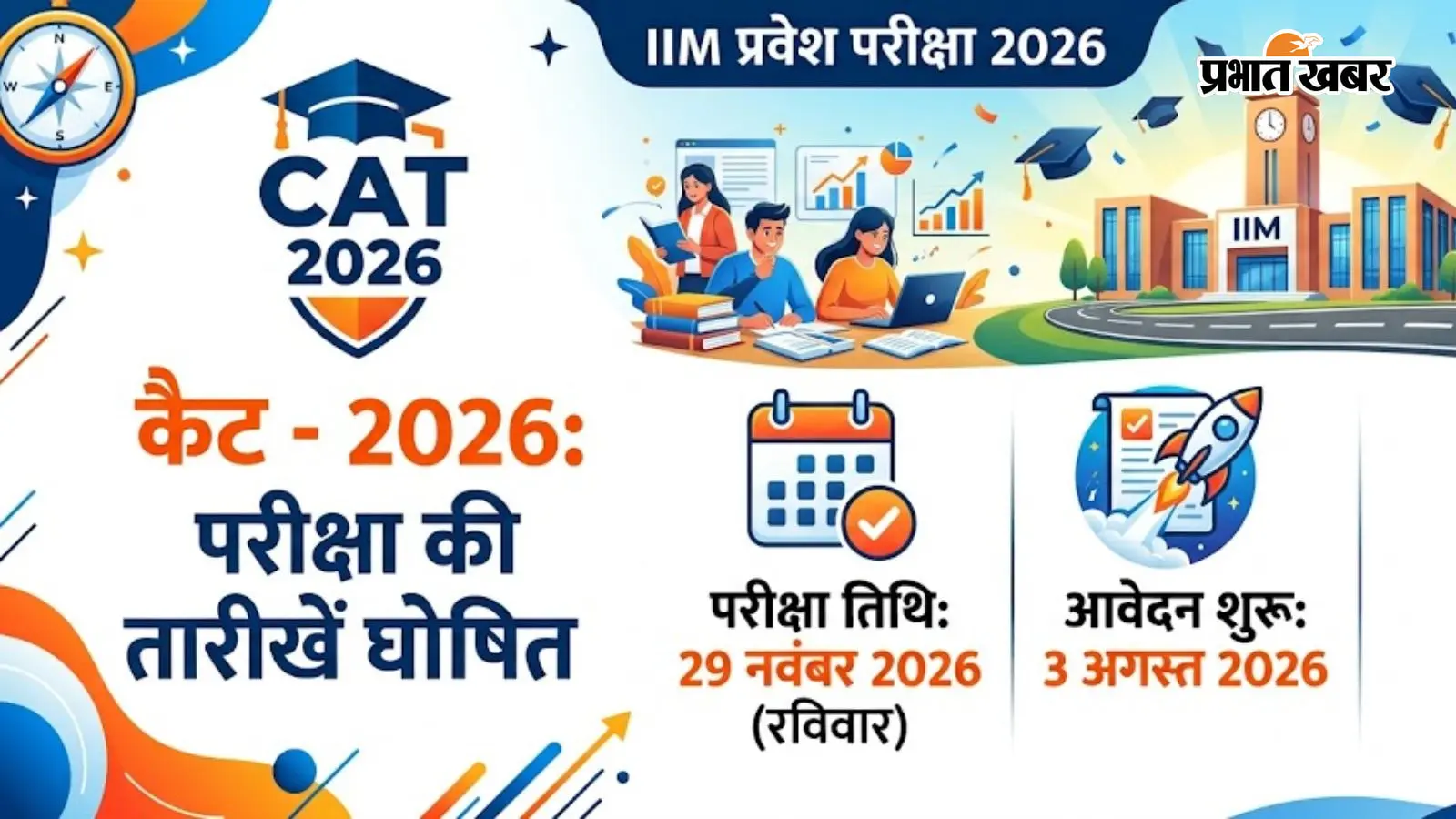 कैट-2026 : 29 नवंबर को होगी परीक्षा, तीन अगस्त से शुरू होंगे आवेदन, जानें अंतिम तिथि