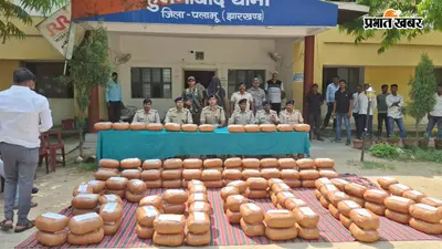 पलामू के हुसैनाबाद में डेढ़ करोड़ का अवैध गांजा जब्त, ट्रक के गुप्त चैंबर में छिपाकर हो रही थी तस्करी