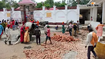 थावे मंदिर परिसर के सौंदर्यीकरण कार्य में आई तेजी, श्रद्धालुओं को मिलेंगी बेहतर सुविधाएं