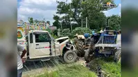 जहानाबाद, पटना गया NH22 पर रॉन्ग साइड से सड़क पार कर रहे ट्रैक्टर से पिकअप की टक्कर, चालक गंभीर रूप से घायल