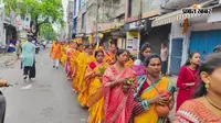 बाबा दिगंबर मंदिर के 10वें वार्षिकोत्सव पर निकली कलश यात्रा