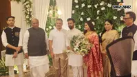 सांसद पुत्र के रिसेप्शन में पहुंचे राहुल गांधी