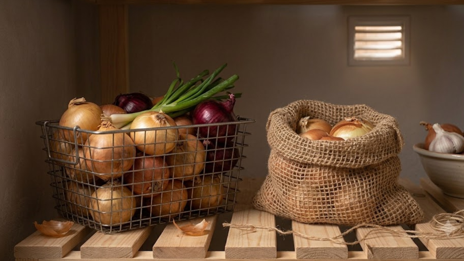 Onion Storage Tips, AI Image