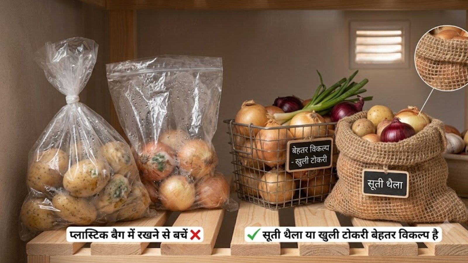 Onion Potato Storage, AI Image