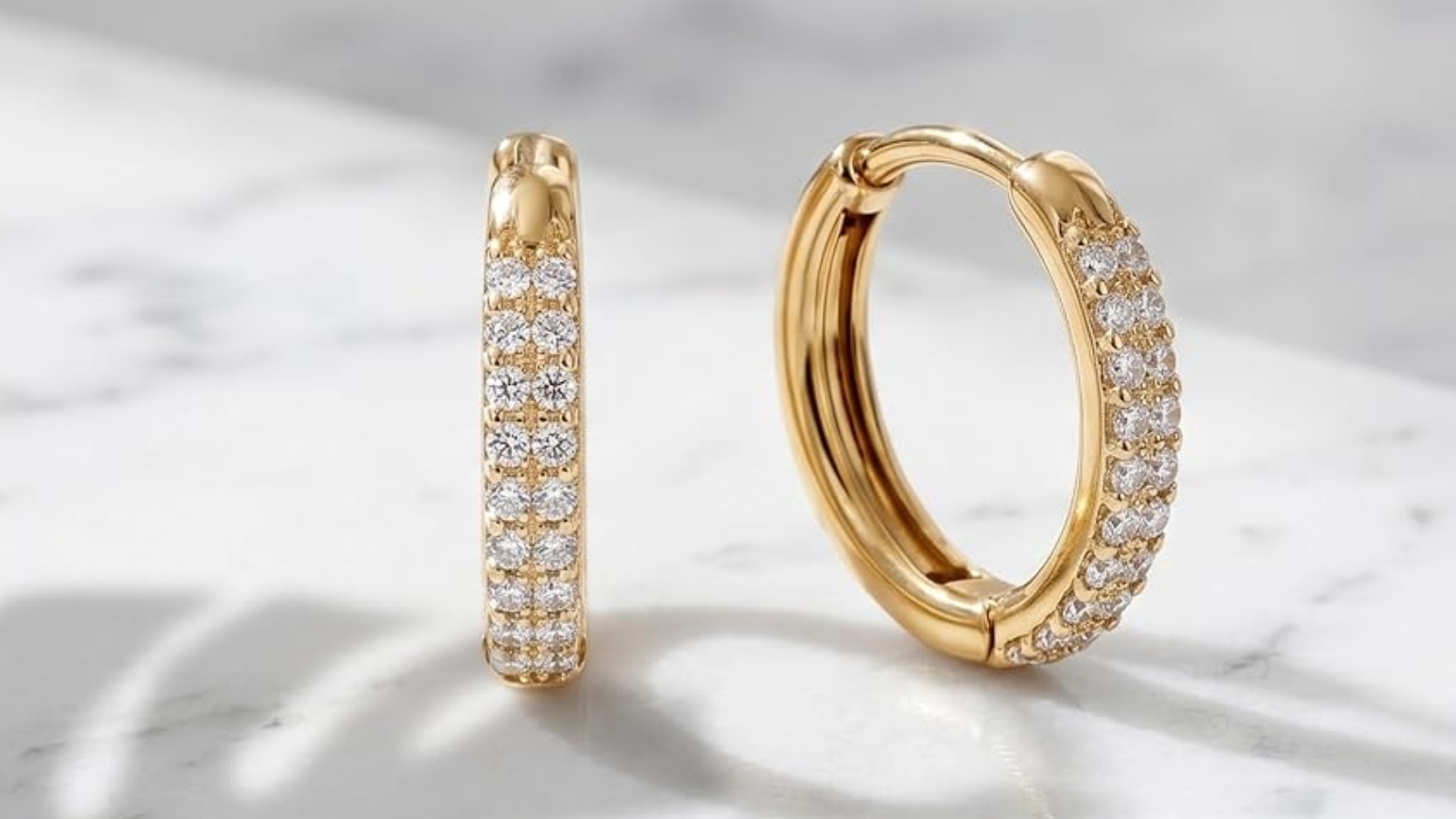 Stone Gold Hoop