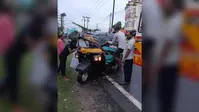तेज रफ्तार हाईवा ने सवारी ऑटो को मारी टक्कर, पिता-पुत्र समेत 4 घायल; 1 की हालत गंभीर