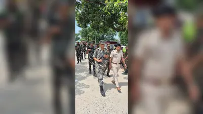 तनाव के बीच SSB, नेपाल APF और बिहार पुलिस ने की फ्लैग मार्च, बॉर्डर पिलर 160 से 161 तक बढ़ा पहरा