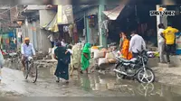 बारिश शुरू होते ही सारण के  परसा बाजार में जलजमाव, एसएच-73 पर जमा पानी से बढ़ी परेशानी