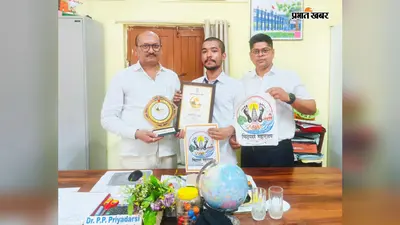पितृपक्ष महासंगम 2026 के लिए महावीर इंटर कॉलेज के छात्र अनीश कुमार का लोगो चयनित, स्कूल ने किया सम्मानित