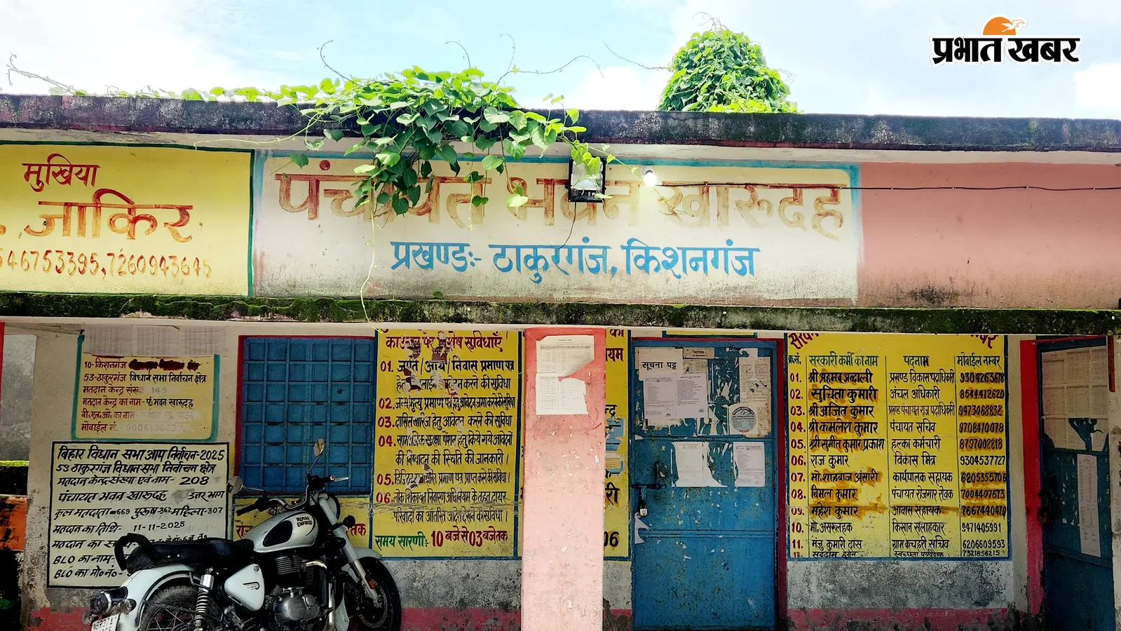 खारुदाह पंचायत भवन के छत पर उग आए घास फूस | Prabhat Khabar Network खारुदाह पंचायत भवन के छत पर उग आए घास फूस | Prabhat Khabar Network
