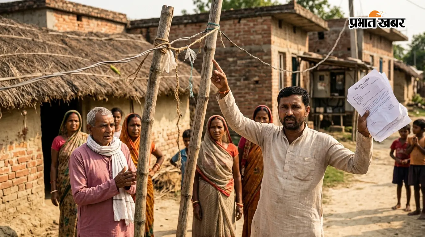 बांस के सहारे बिजली आपूर्ति से मंडरा रहा बड़ा खतरा बांस के सहारे बिजली आपूर्ति से मंडरा रहा बड़ा खतरा