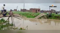 सिकरिया को बिक्रमगंज से जोड़नेवाला चचरी पुल फिर बहा, विधायक बोले-राशि के अभाव में नहीं शुरू हुआ काम