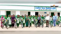 बरकट्ठा: उत्क्रमित मध्य विद्यालय में 37 विद्यार्थियों के बीच साइकिल का वितरण, छात्रों के चेहरे में दिखी खुशी