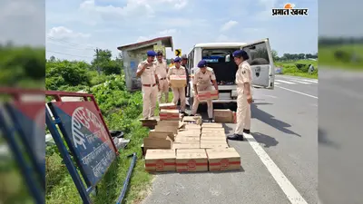 प्राणपुर पुलिस ने बोलेरो से 558 लीटर विदेशी शराब की जब्त, चालक गाड़ी छोड़कर फरार