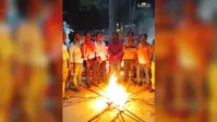 सिमडेगा के कोलेबिरा में भाजपा ने निकाला मशाल जुलूस