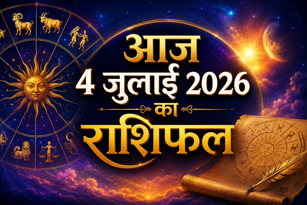 आज 4 जुलाई 2026 को मेष से मीन राशि तक,किसे मिलेगा सफलता का साथ और किसे रखना होगा धैर्य