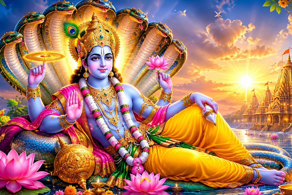 भगवान विष्णु (एआई तस्वरी)