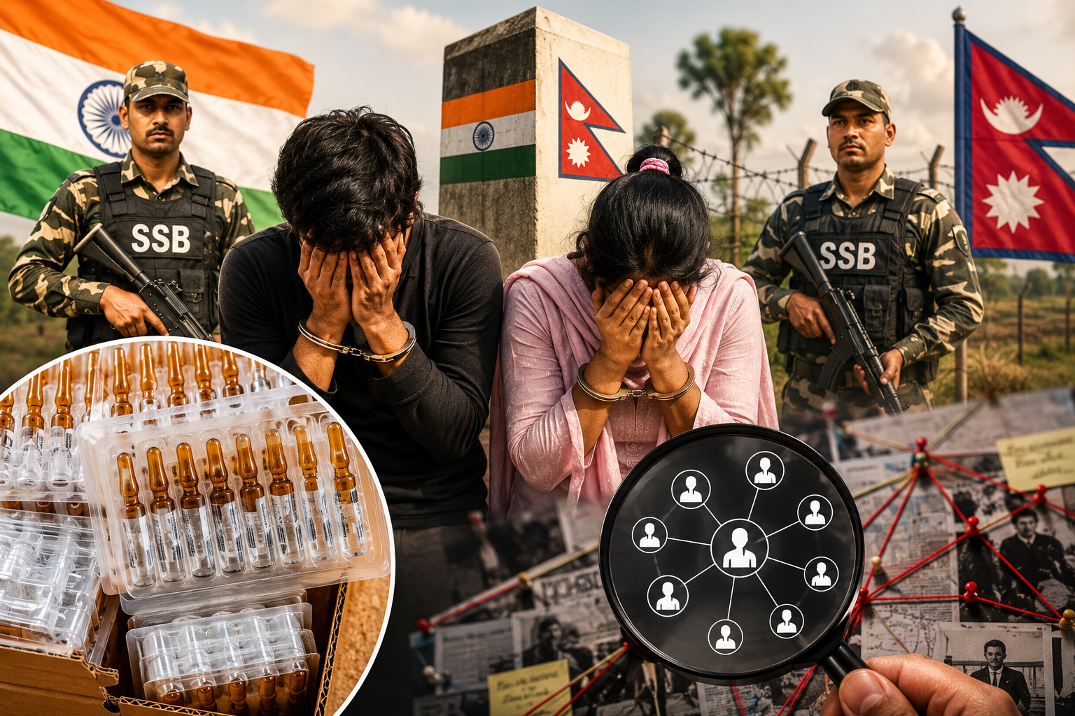 नेपाल भेजी जा रही थी नशीले इंजेक्शन की खेप, एसएसबी ने सीमा पर दबोचे दो तस्कर