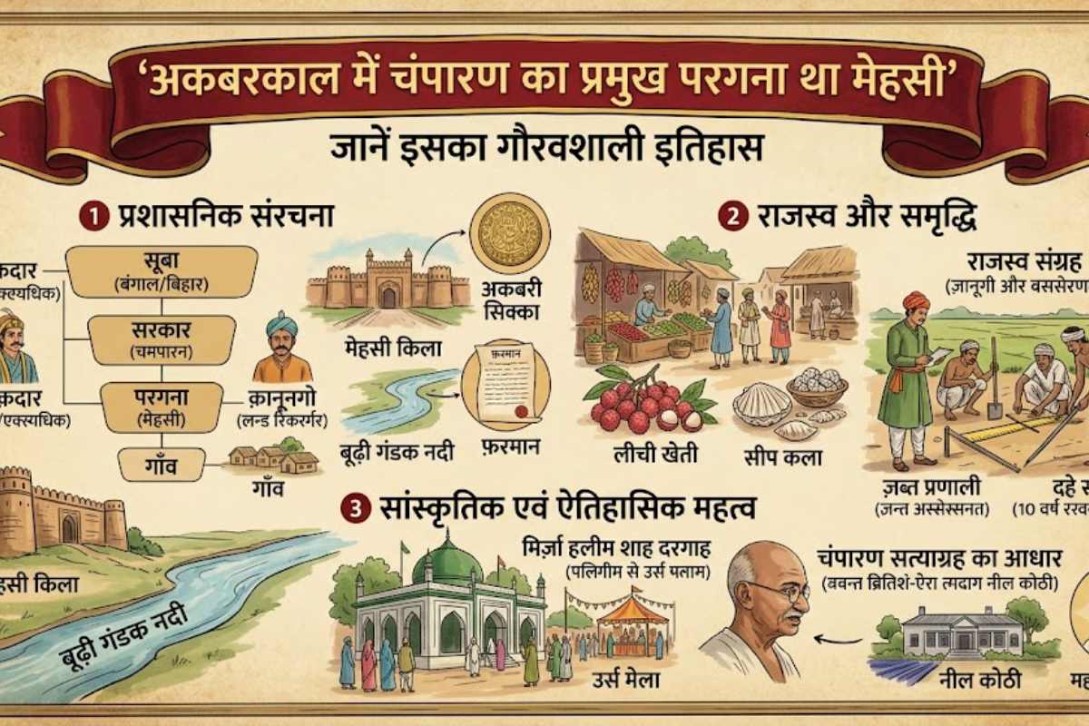 Mehsi History Champaran: अकबरकाल में चंपारण का प्रमुख परगना था मेहसी, जानें इसका गौरवशाली इतिहास