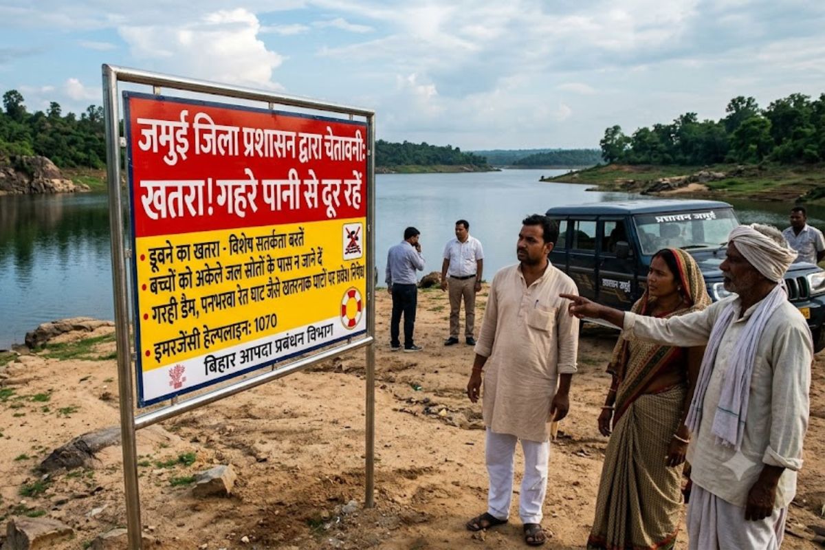 जमुई में डूबने की घटनाओं पर सरकार सख्त, गरही डैम समेत खतरनाक घाटों पर लगेगा चेतावनी बोर्ड