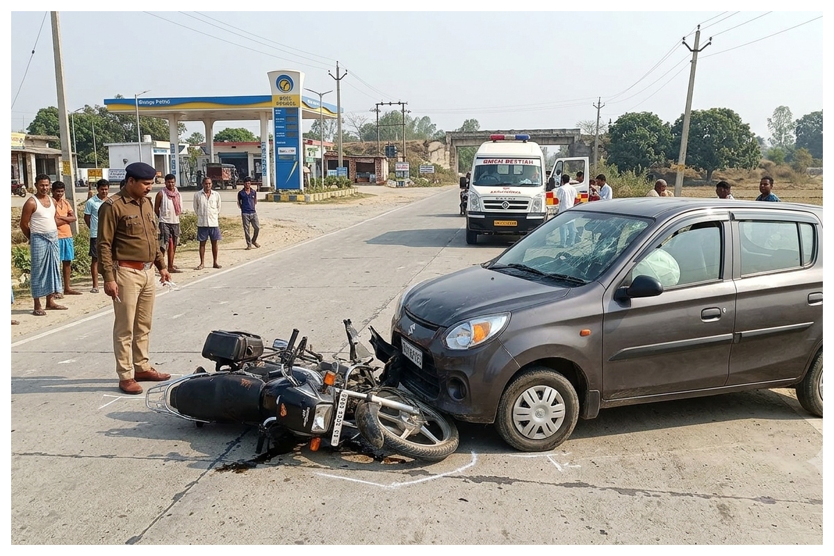 बेल कराने जा रहे बहनोई की सड़क हादसे में मौत, कार से आमने-सामने की टक्कर में साला घायल