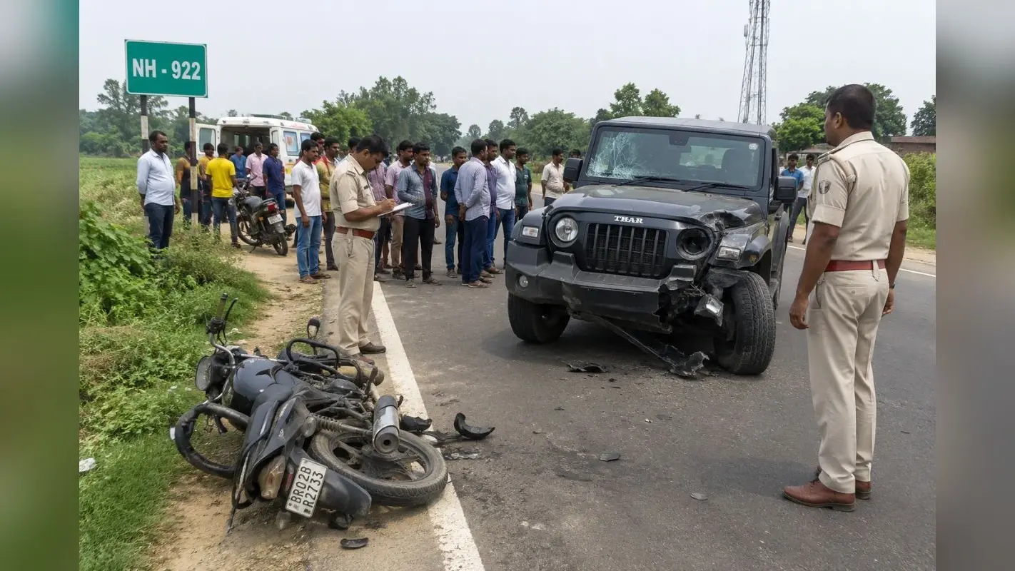 बक्सर में तेज रफ्तार थार ने युवक को रौंदा, इलाज के दौरान हुई मौत, जांच में जुटी पुलिस