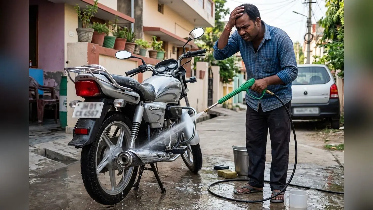 बाइक धोते समय साइलेंसर में पानी चला जाए तो क्या करें? जानिए सही तरीका, वरना हो सकता है नुकसान