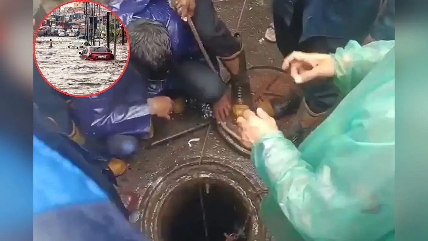मुंबई भारी बारिश: सड़क पर चलते-चलते अचानक गायब हो गया शख्स, खौफनाक मैनहोल हादसे में 4 सस्पेंड