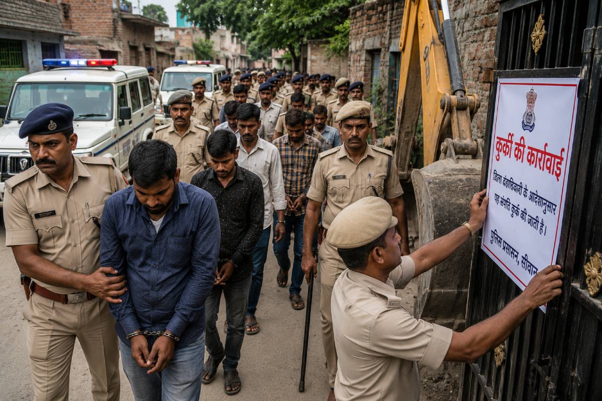 सीवान में पुलिस का मेगा अभियान, 46 गिरफ्तार, 241 वारंट और 15 कुर्की की कार्रवाई