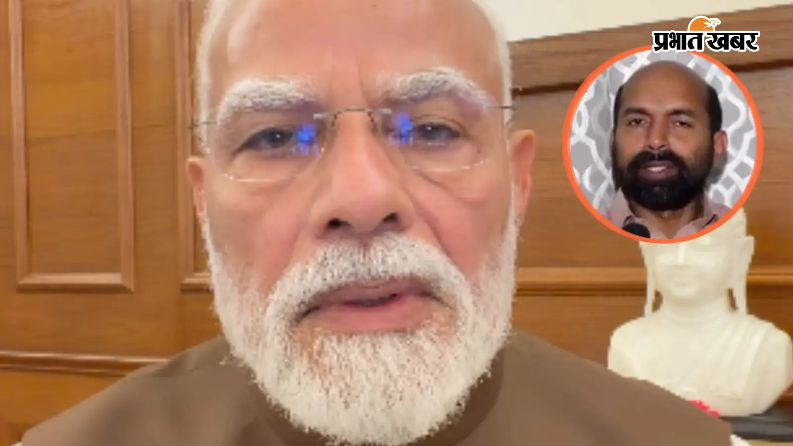 पीएम मोदी की तस्वीर, गोल घेरे में सांसद वी शिवदासन (Photo: PTI) पीएम मोदी की तस्वीर, गोल घेरे में सांसद वी शिवदासन (Photo: PTI)