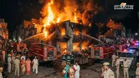 मुरादाबाद में मोमबत्ती के गोदाम में लगी भीषण आग, छह जिलों से बुलाई गईं दमकल गाड़ियां