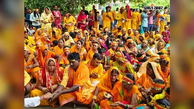 सारण के अमनौर में 48 घंटे के अखंड अष्टयाम के लिए निकली विशाल कलश यात्रा, जयकारों से गूंजा इलाका