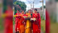 मिथिलांचल में लोक आस्था का महापर्व शुरू, नवविवाहिताओं ने निभाई फूल लोढ़ी की रस्म