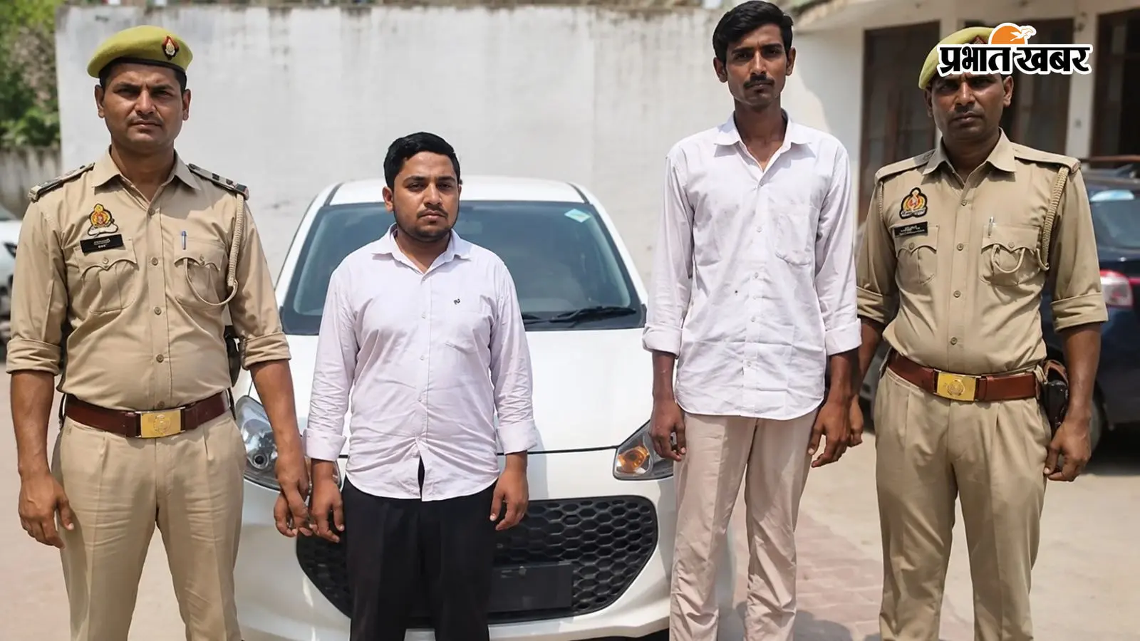 पुलिस की गिरफ्त में पकड़े गए आरोपी पुलिस की गिरफ्त में पकड़े गए आरोपी