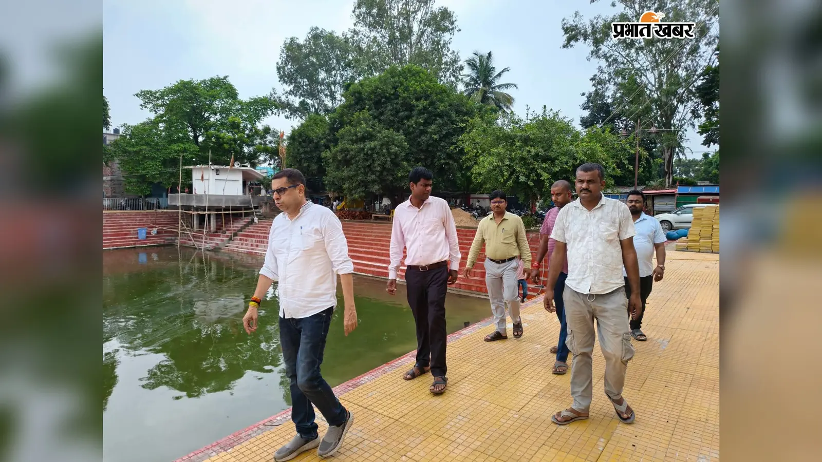 न्यू कॉलोनी पोखर के सौंदर्यीकरण का 90 प्रतिशत कार्य पूरा, बोटिंग, आकर्षक रोशनी और बैठने की मिलेगी सुविधा
