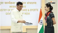 विश्व जूनियर चैंपियन अनाहत सिंह को मिला सम्मान, खेल मंत्री मनसुख मांडविया ने खिलाड़ियों का बढ़ाया हौसला