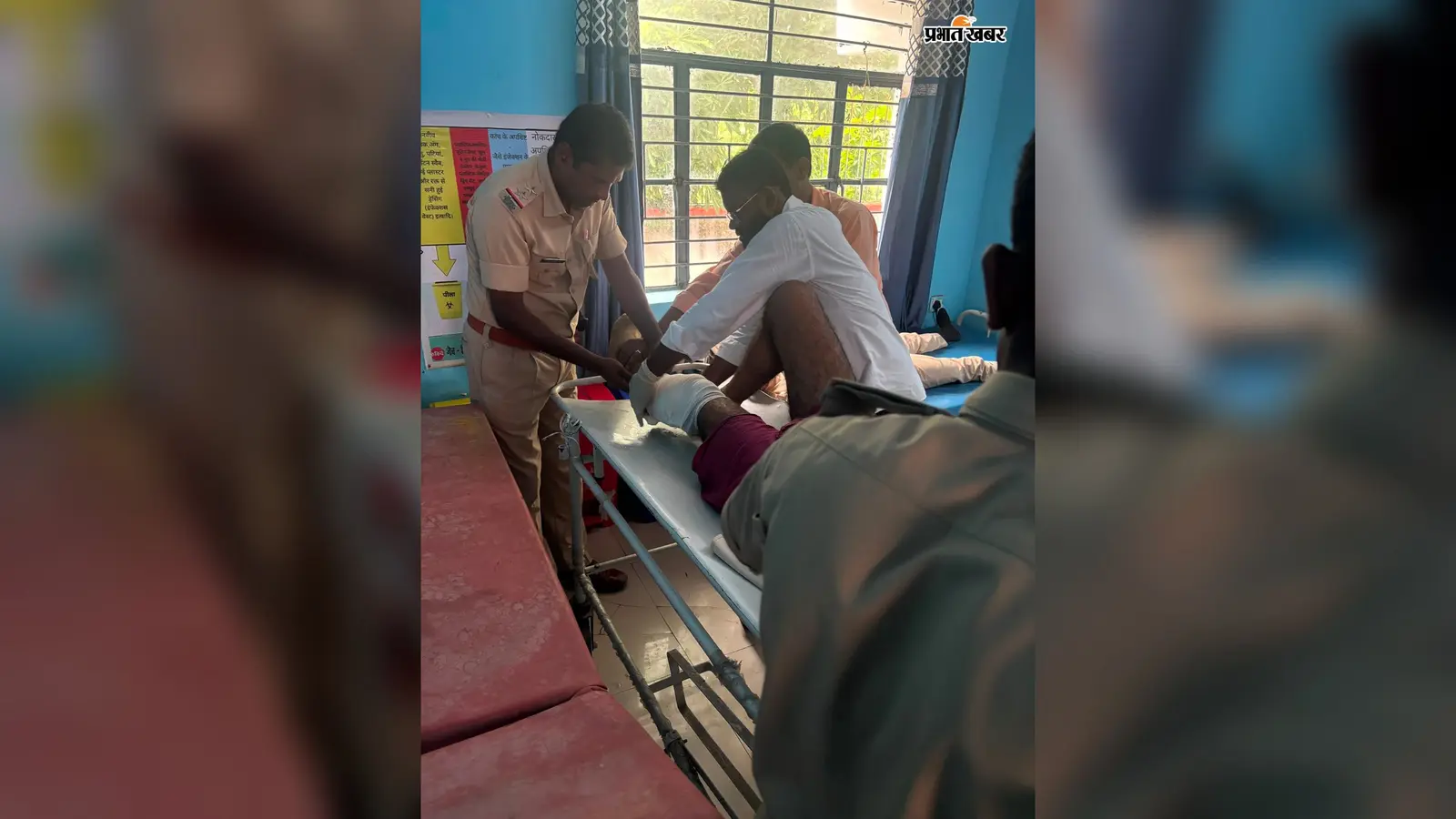 सारण के मांझी में चेहल्लुम ड्यूटी पर जा रहे दारोगा और सिपाही सड़क हादसे में घायल, दारोगा पीएमसीएच रेफर