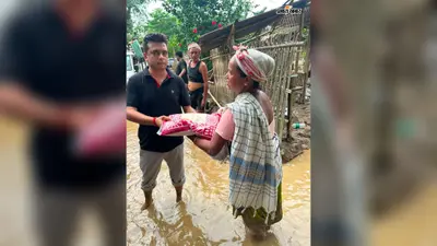 असम के बाढ़ पीड़ितों की औरंगाबाद के समाजसेवी ने बढ़ाई हिम्मत, राहत सामग्री लेकर पहुंचे शिवसागर