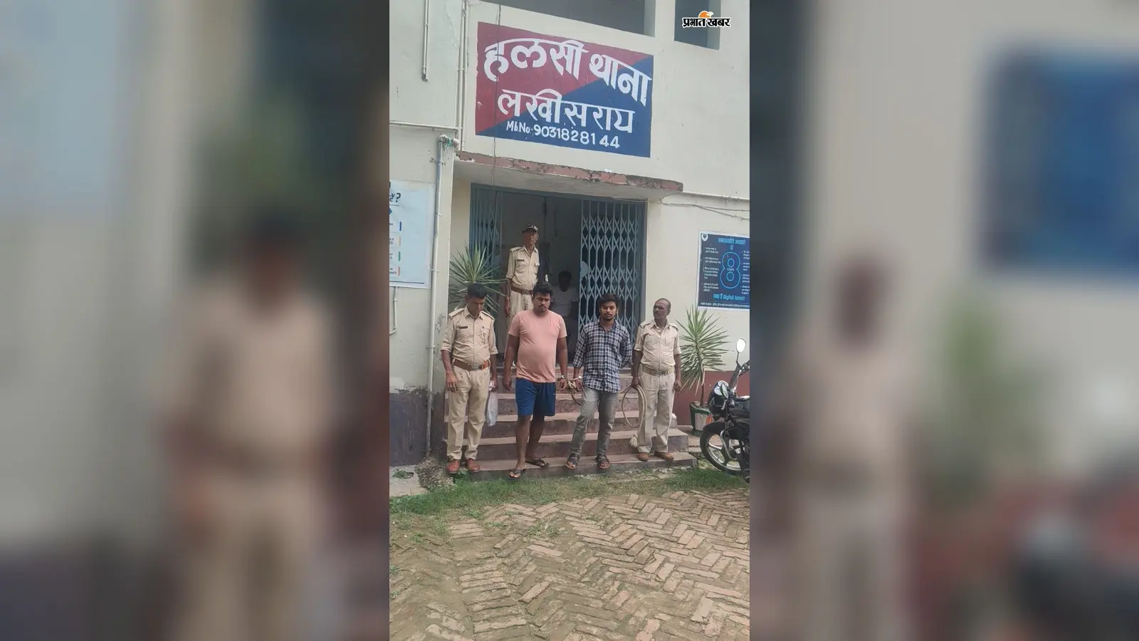 हलसी में विदेशी शराब के साथ दो युवक गिरफ्तार, दो बाइक और मोबाइल जब्त