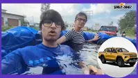 Toyota Hilux में बना दिया स्विमिंग पूल, Sourav Joshi का नया स्टंट वायरल, लोग बोले- क्या यही कंटेंट है?