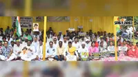 परीक्षा धांधली के खिलाफ जेएलकेएम का धरना, विवादित परीक्षाएं रद्द करने की मांग