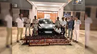 गोपालगंज में 277 लीटर शराब जब्त, तीन तस्कर गिरफ्तार; बाइक और टाटा टियागो कार भी जब्त