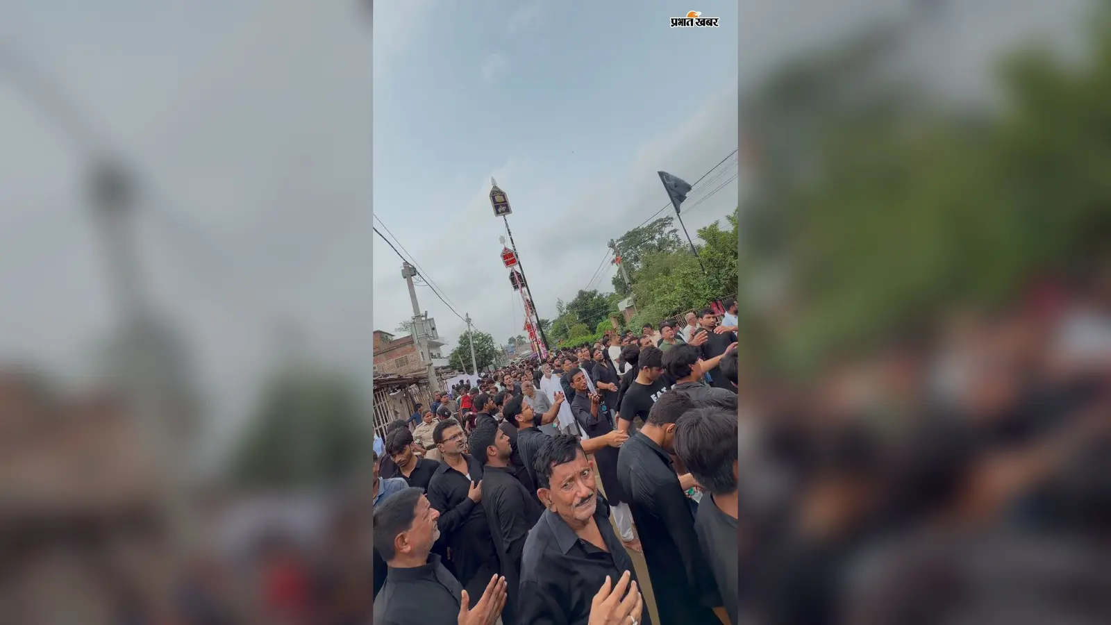 हायाघाट में अकीदत के साथ मनाया गया चेहल्लुम, निकला मातमी जुलूस