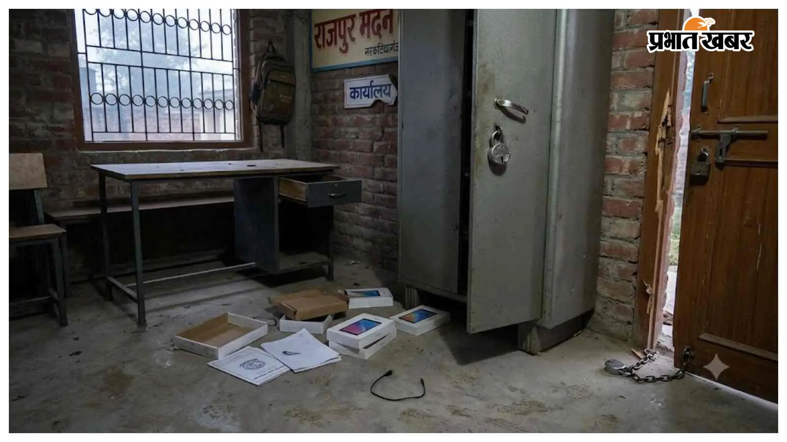 नरकटियागंज के राजपुर मदन विद्यालय में चोरी, ताला तोड़कर सरकारी टैबलेट समेत जरूरी सामान ले उड़े चोर